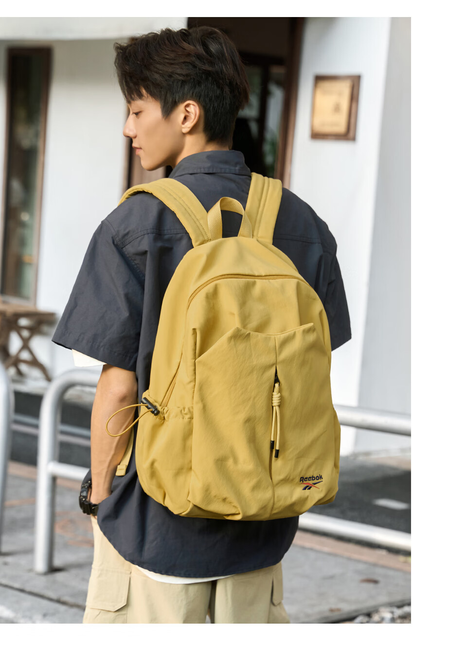 Reebok New Men's Sports Casual Large Capacity Backpack for High School and College Students Commuter School Bag Women Ginger Yellow 12