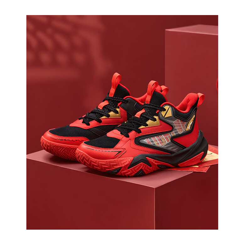 361° Kids Basketball Shoes 25 Winter Youth Professional Hardcourt Durable High-Elastic Shock Absorption Sports Shoes Black 33 2