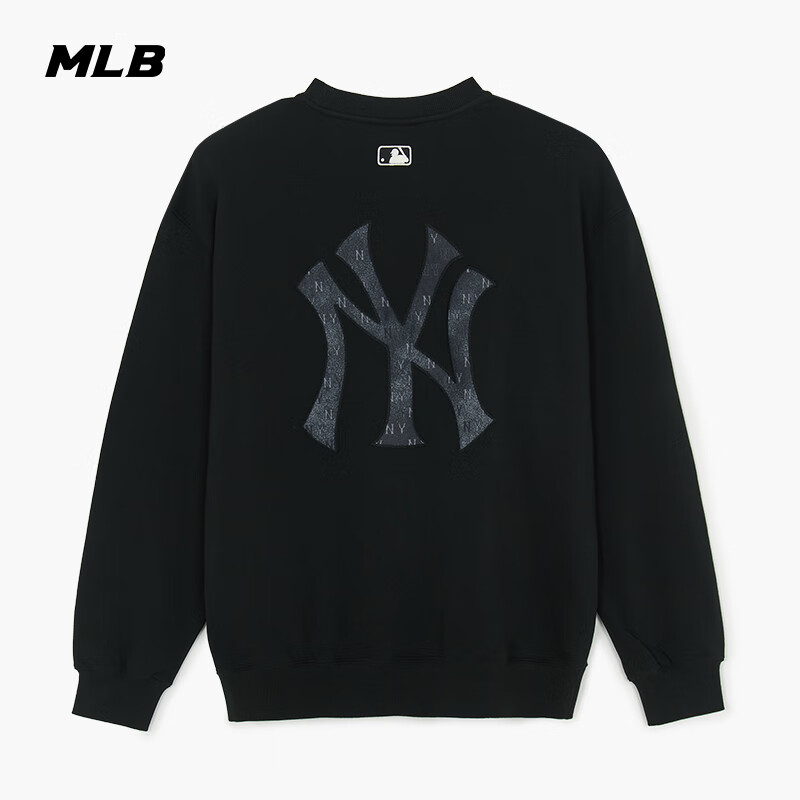 MLB Unisex Back Logo Large Print Crewneck Pullover Sweatshirt 25 Autumn New 3AMTM0654-50BKS-S