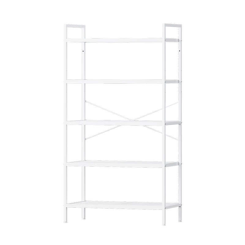 JD Original Kitchen Storage Rack, Floor-Standing Shelf Organizer Cabinet, Multi-Layer Storage Unit, Widened And Heightened, White, 5 Tiers