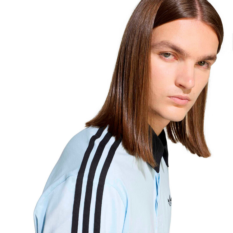 Adidas Originals Men's 3S PL Long Sleeve Polo KE2445 Blue XL 6
