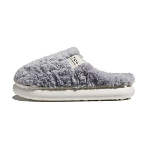 Puxi Couple Thick Dreamy Plush 5-Second Instant Warmth Outdoor Anti-Slip Casual Thick Sole Indoor Cotton Slippers