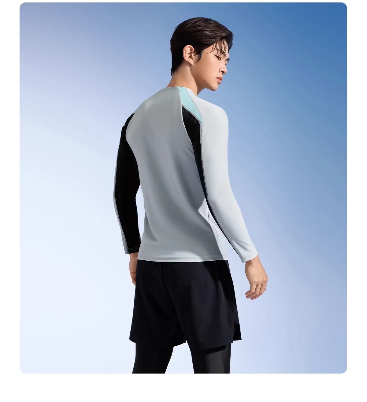 LI-NING Men's Snorkeling Jellyfish Suit Swimming Set Thermal Sunscreen Quick-Dry Long Sleeve Long Pants for Diving Surfing Hot Spring 20