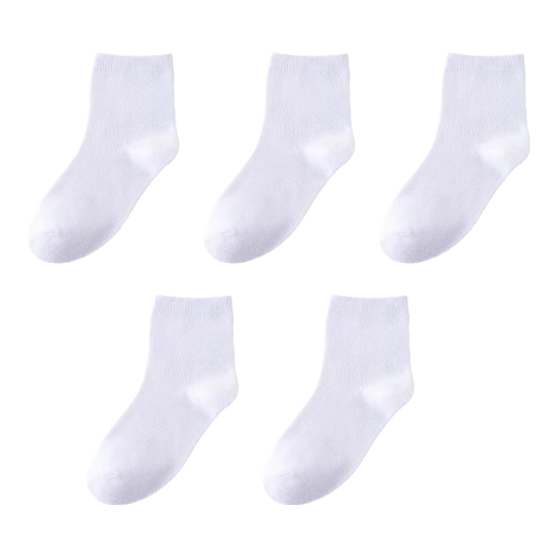 Beianshi Disposable Men's Socks [Antibacterial Grade] Odor-Resistant Portable Individually Packaged Mid-Calf White 10 Pairs