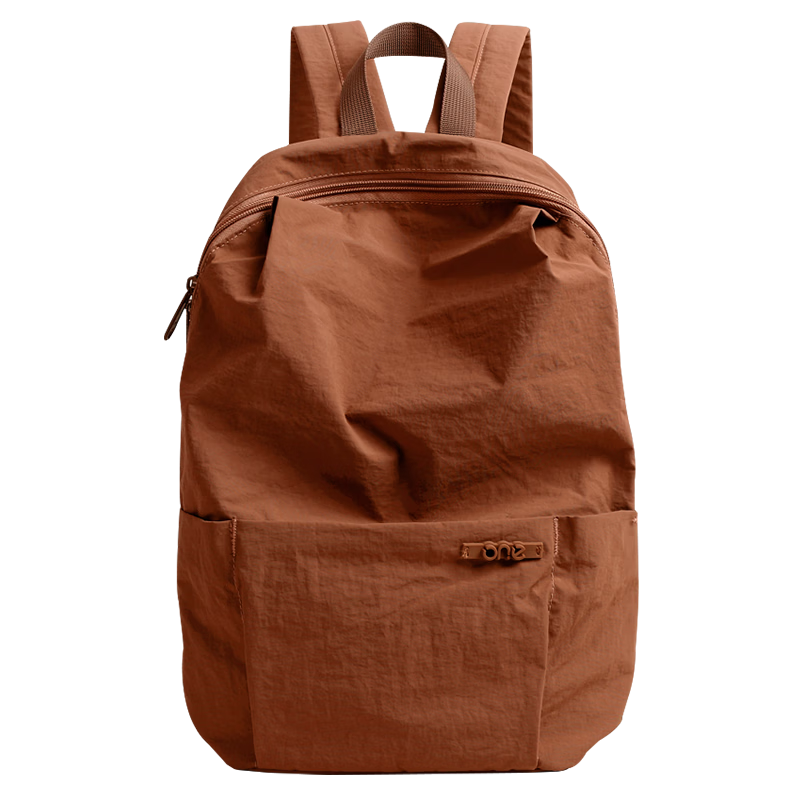 COW Women's Backpack Student School Bag Large Capacity Commuter Bag Ultra-Light Casual Stylish Travel Bag Caramel Orange