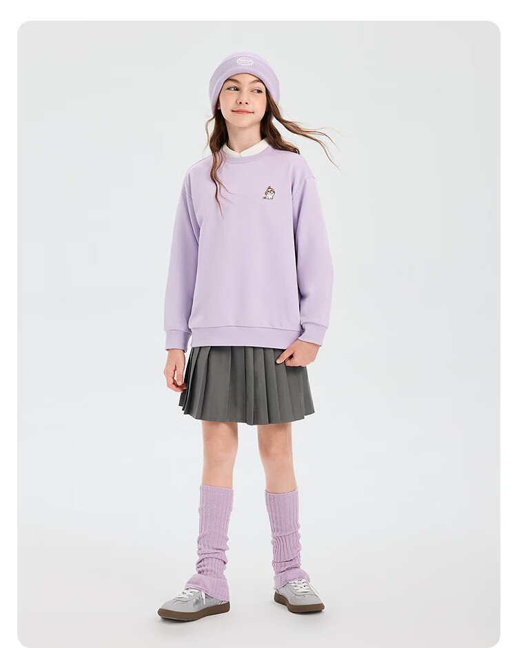 Balabala Kids Sweatshirt Long Sleeve Boys 2026 New Spring Versatile T-Shirt Girls Top Youth Base Shirt 15