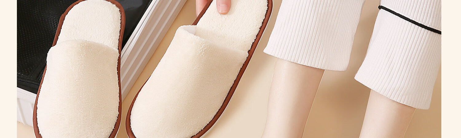 Guxu Disposable Cotton Slippers Thickened Non-Slip Winter Home Travel Hotel Use 90