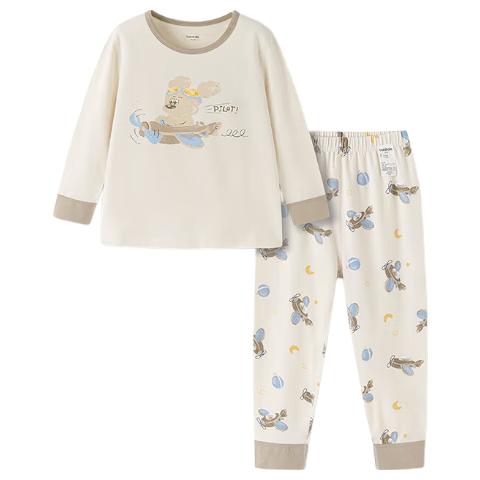 BALABALA Children's Underwear Set, Boys And Girls 2-Piece Set, New Style Kids' Clothing, Autumn And Winter Comfortable Thermal Underwear, Cotton Pajamas