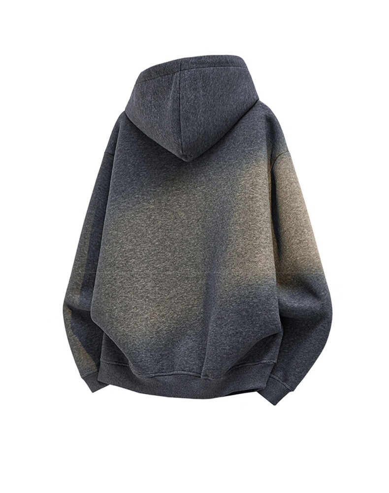 :CHOCOOLATE IT American Style Casual Hoodie Sweatshirt Men Spring Autumn New Versatile Warm Casual Jacket White Gray L 11