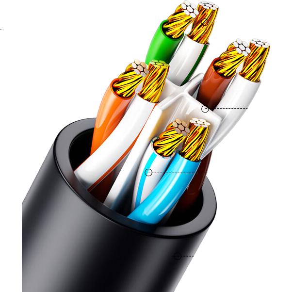 Сетевой кабель ZLEUE Cat6A Ethernet CAT6A 10Gbps, 1 метр, черный