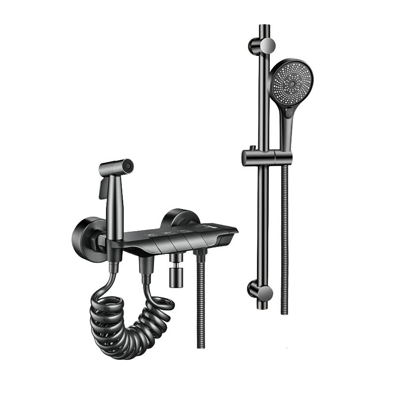 ILeddog [Germany] Full Copper Thickened Shower Set Piano Key Full Set Pressurized Bathroom Shower System