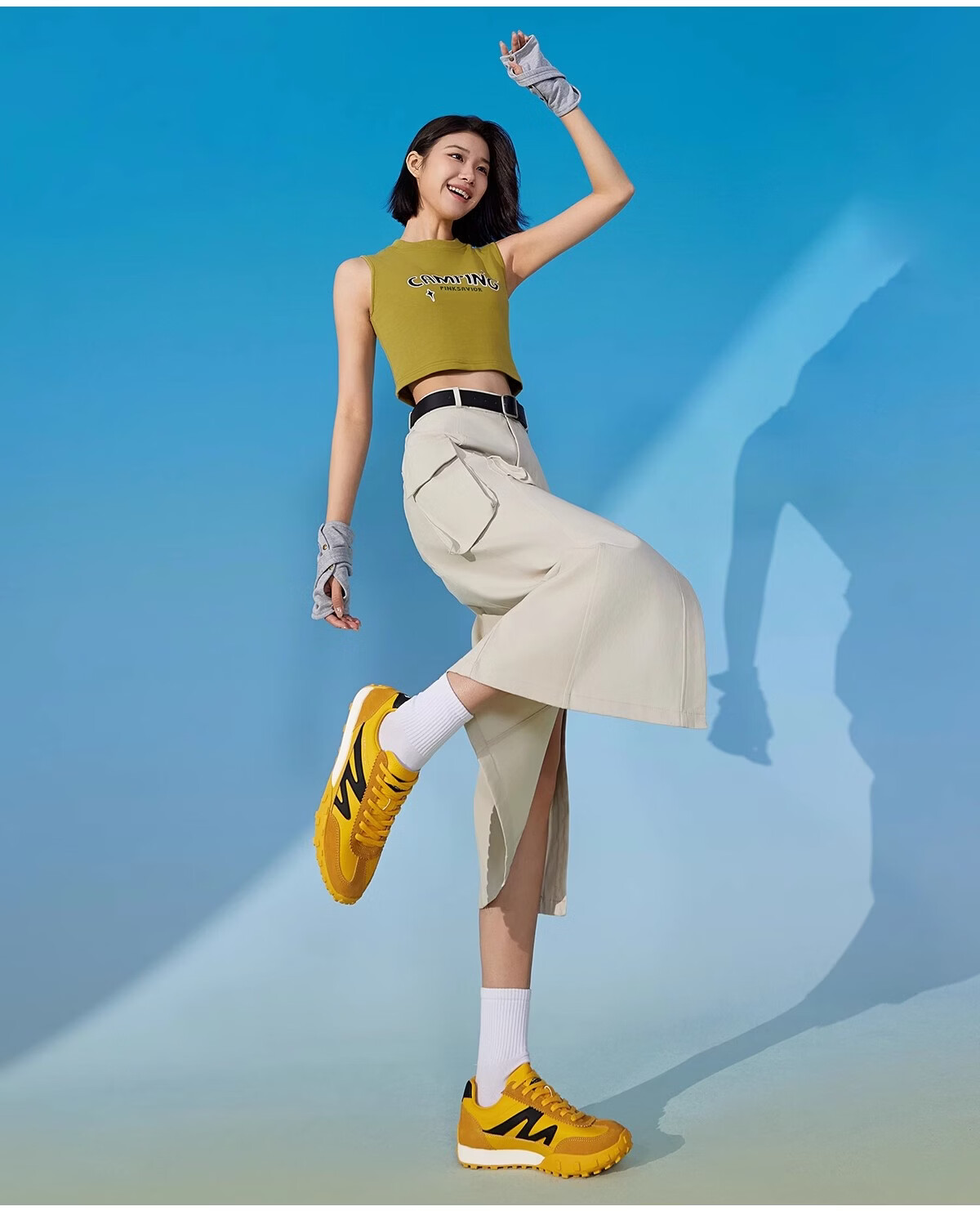 CAMEL Shan Hai Thin Sole Women's Retro Casual Sports Training Shoes X24B09L7606S Ivory White/Black Size 37 35