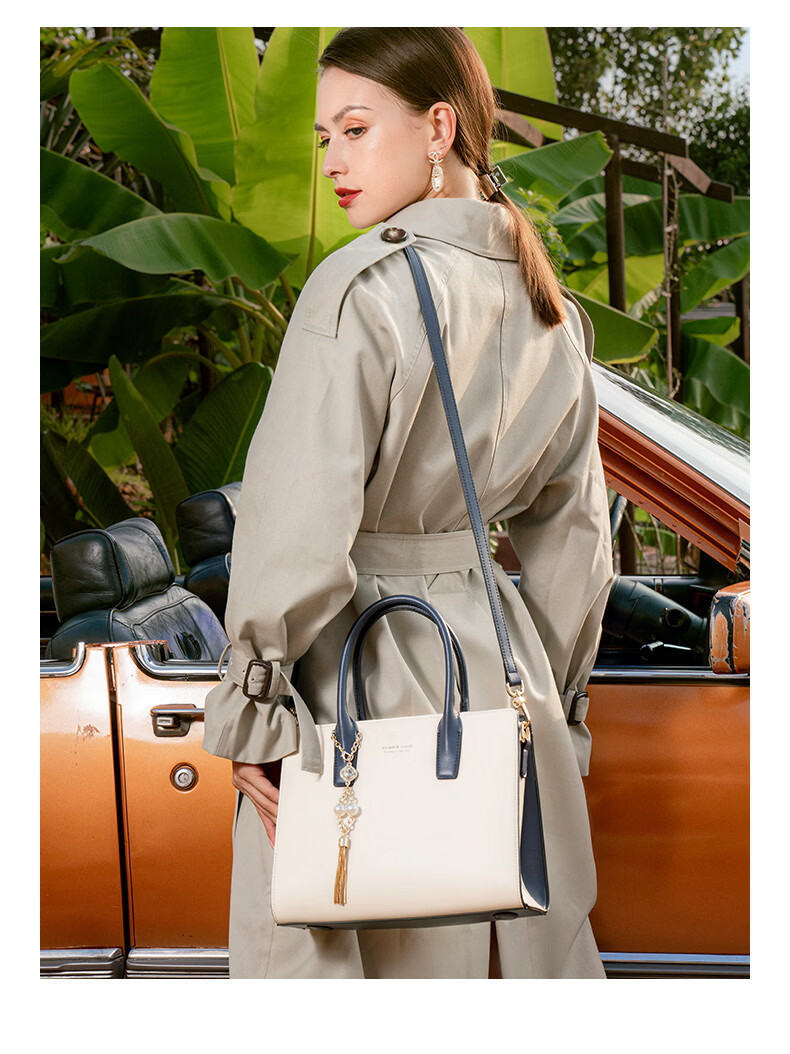TUCANO Women's Handbag, 2026 New Cowhide Leather Tote Bag, Light Luxury Kelly Bag, Ladies' Shoulder Crossbody Bag, Birthday 520 Gift 13
