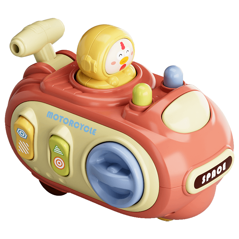 COOKSS Kids Toy Press Whistle Motorcycle Multi-Play Durable Cartoon Collision Inertia Car Infant Birthday Gift