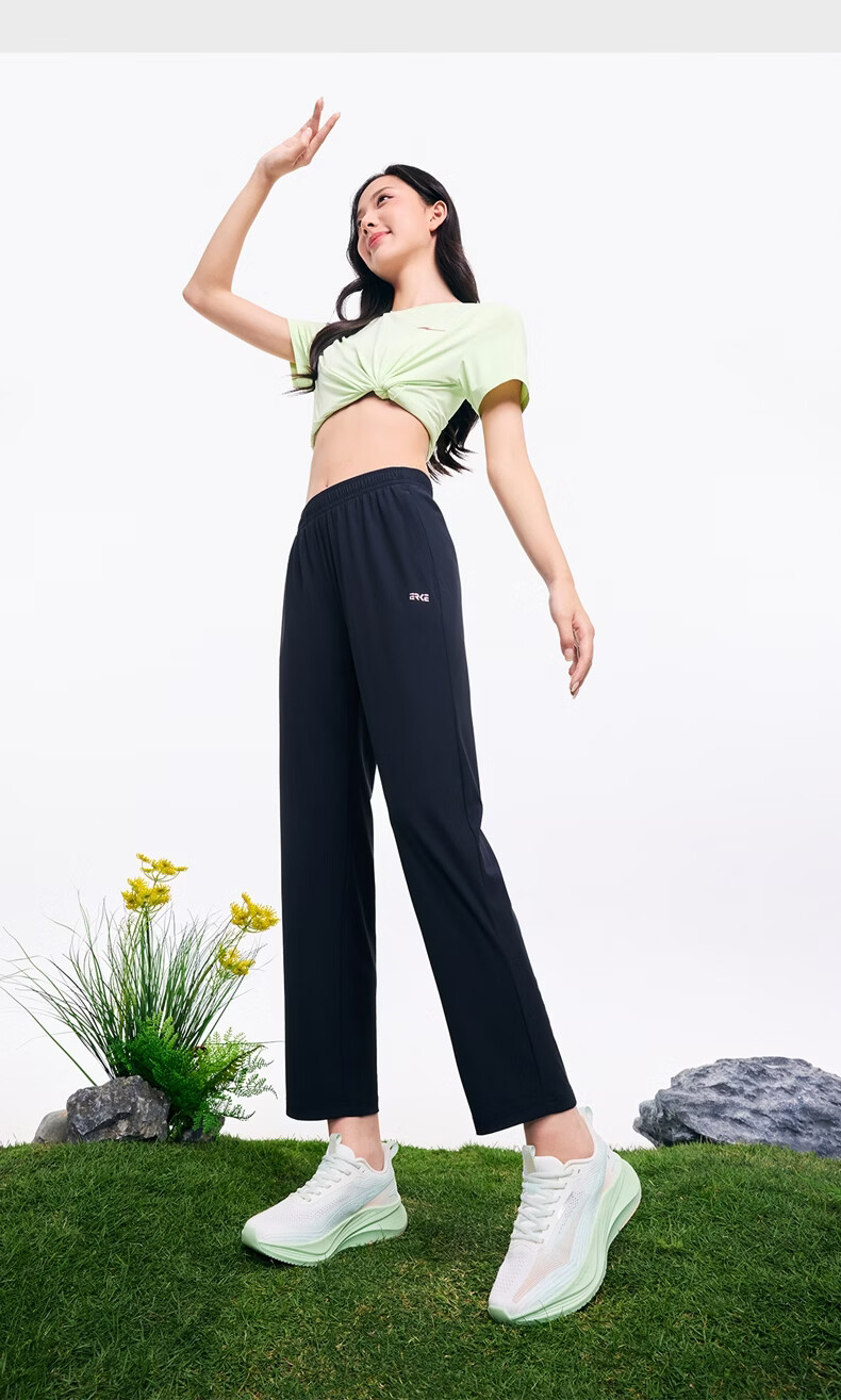 ERKE Women's Summer Sunscreen Quick-Dry Pants Ice Cooling Moisture-Wicking Outdoor Sports Casual Pants 15