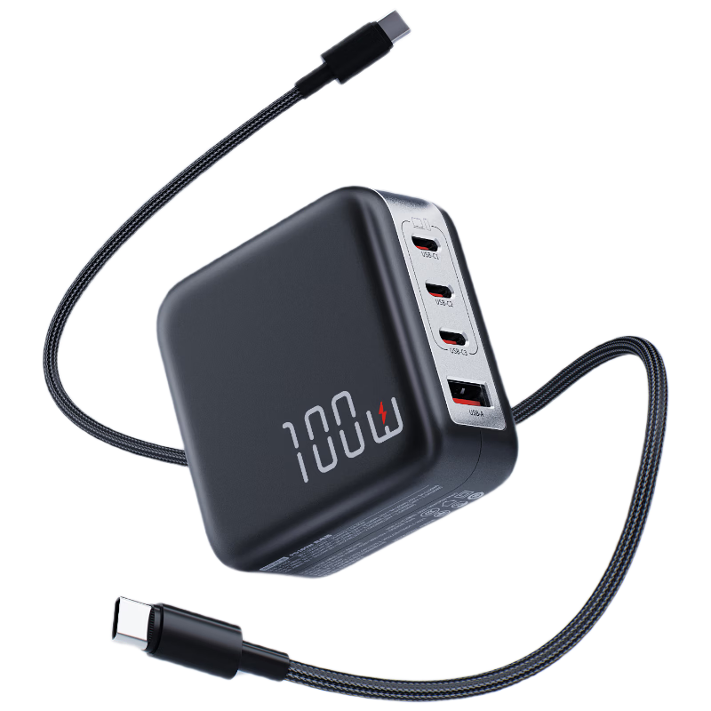 JD Jingzao 100W Fast Charging Charger Set Type-C Multi-Port Fast Charger Compatible with PPS/PD 100W for Apple Xiaomi 17 Phones MacBook Pro Laptop 100W Cable