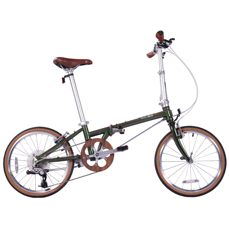 DAHON D10 Folding Bicycle, 20-Inch, 10-Speed, Adult Retro Bike HAC003, Postal Gree