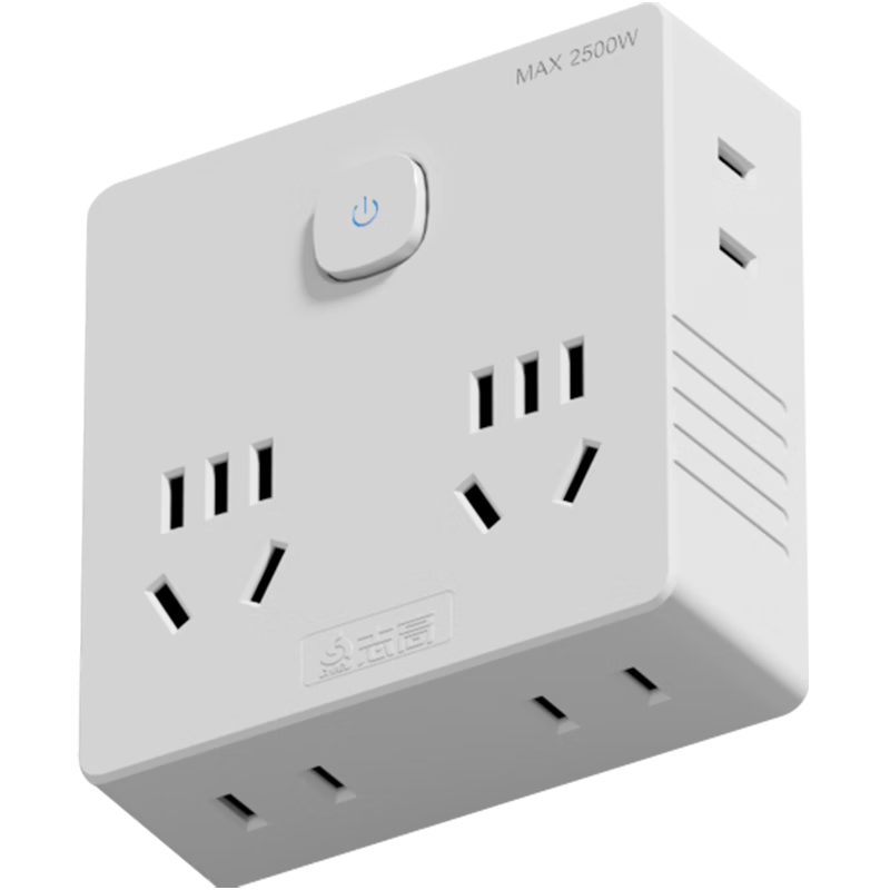 CHIGO Model 86 Multi-Outlet Power Strip Adapter with Master Switch, 6-Outlet Wireless Wall Socket Extension
