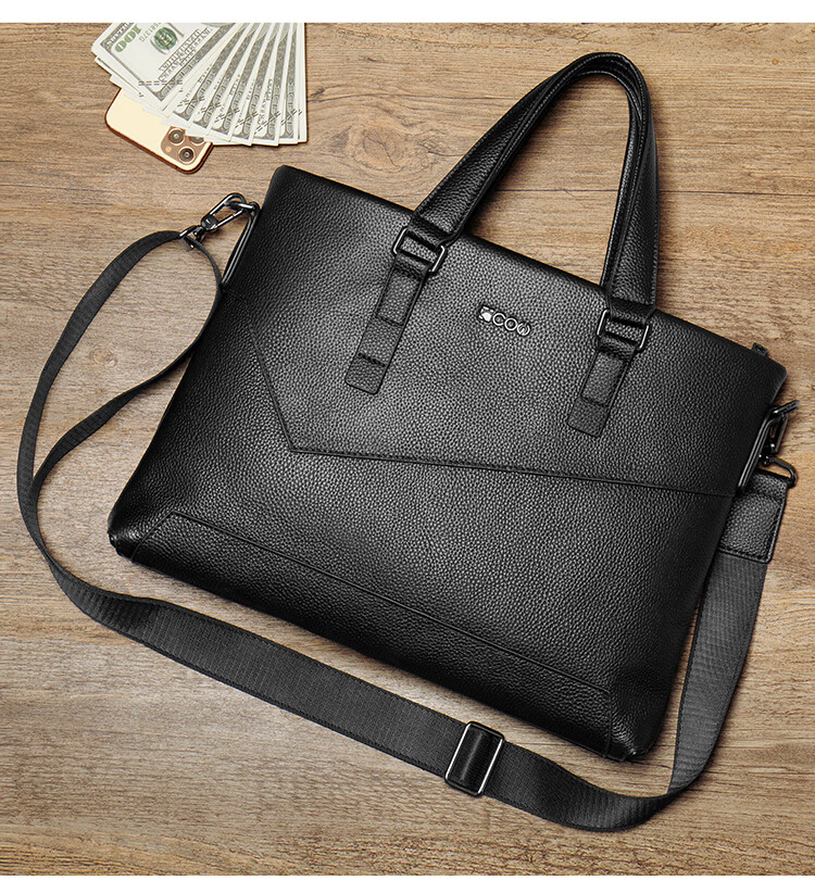 COW Men's Briefcase Genuine Leather Business Handbag First Layer Cowhide Crossbody Fashion Casual Office Bag 8610 Genuine Leather Model 16