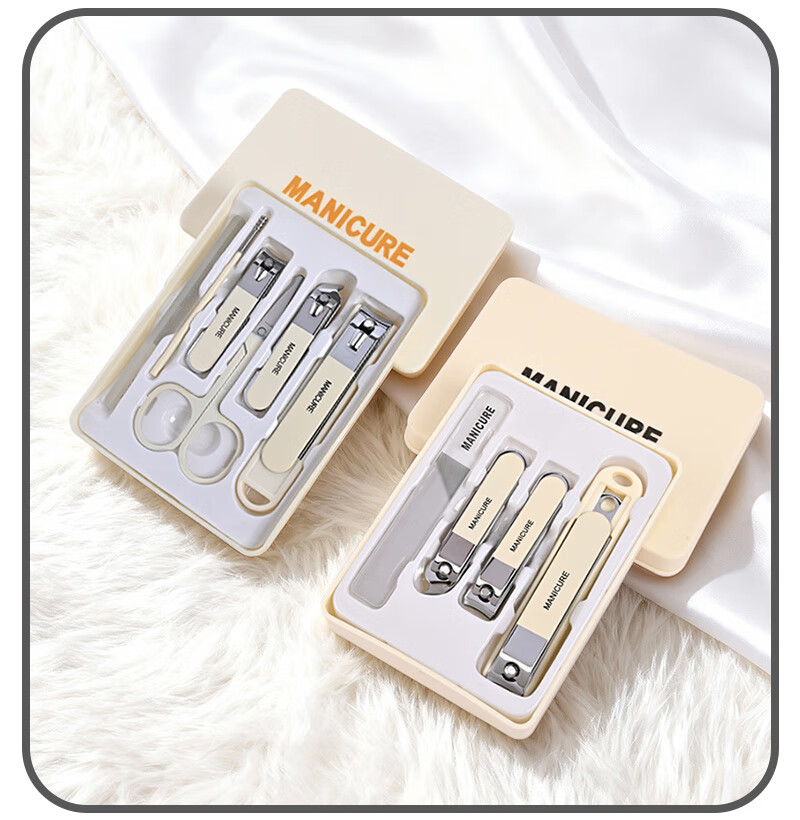 Haifino Nail Clipper Set 4-Piece White Manicure Pedicure Tool Kit for Home Use 12