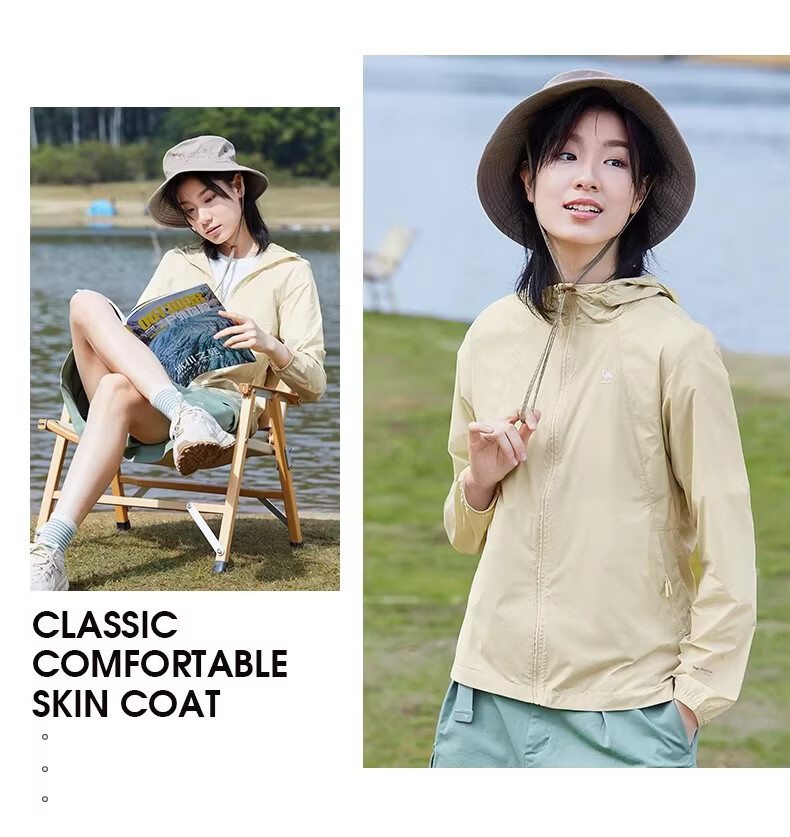 Camel Women's Zero-Feel Outdoor Sun Protection Cycling Summer Jacket UV Protection Couple Ice Silk Skin Jacket 15