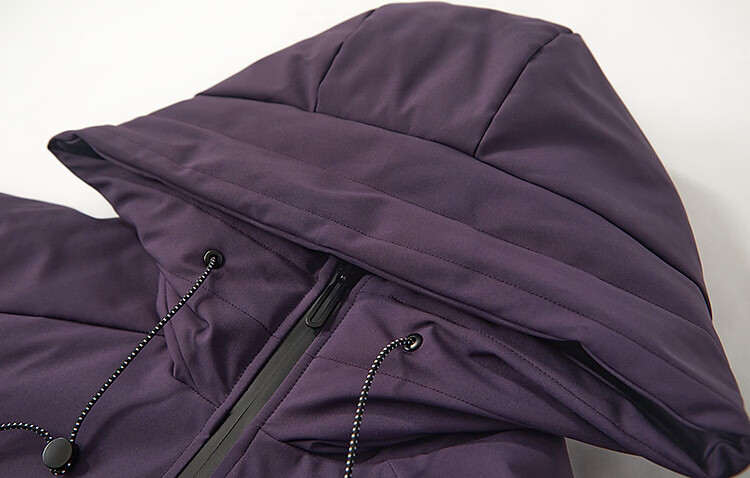 Demana [Three-Proof Black Technology] Winter 90% Duck Down Hooded Non-Detachable Elastic Hem Cloud Grid Taped Women's Down Jacket 14