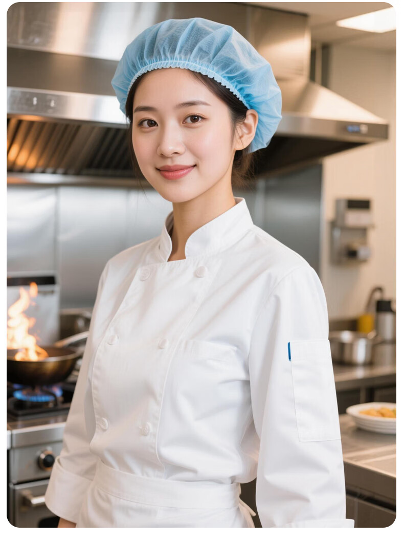 HANMANKE Disposable Chef Hat Unisex Hotel Kitchen White Cooking Cap Bakery Pastry Western Restaurant Chef Hat 8