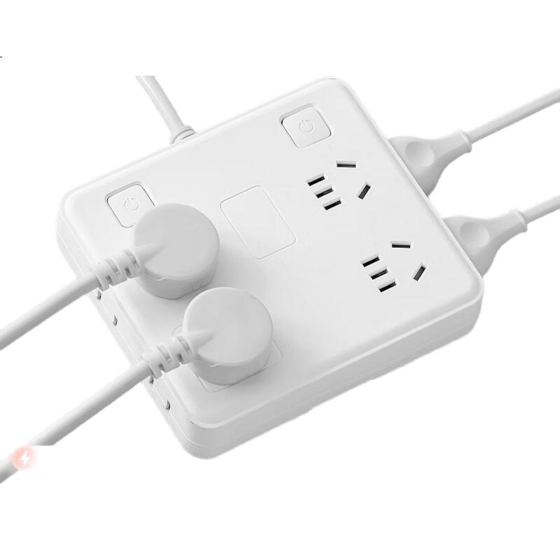 Удлинитель Sushiheermo с 6 розетками и 2 USB-портами, 0.1 м, белый