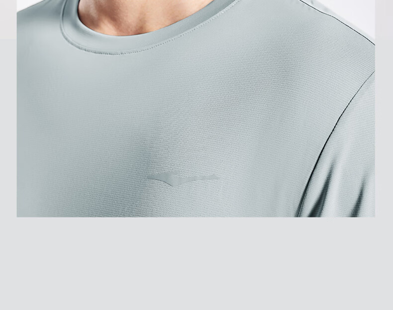 Erke Men's Sunscreen T-Shirt Summer New Sports Short Sleeve Moisture-Wicking Solid Color Running Casual Top 18