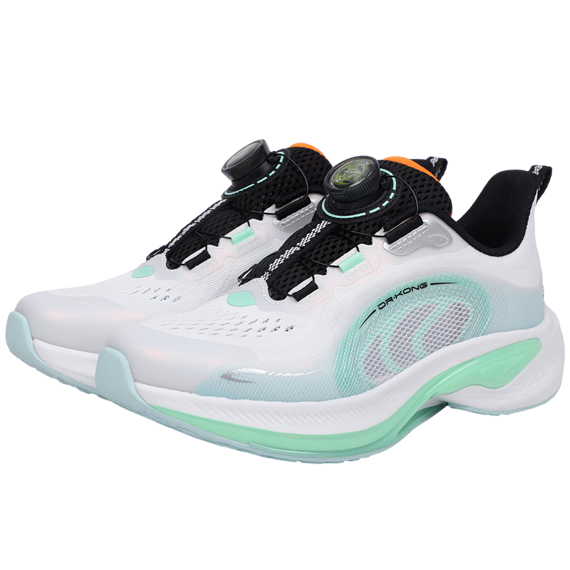 DR路KONG Sports Shoes Spring Boys and Girls School Children Running Shoes 2C10B2005AM White/Black/Blue Size 36