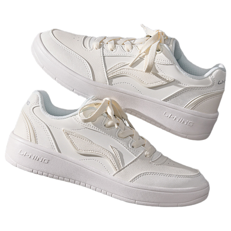 LI-NING Women's Casual Shoes Yuanbao V3 Classic Fashion Lightweight Soft Sole Skateboard Low-top Breathable Sports Shoes