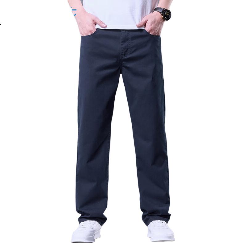 Jeanswest Повседневные брюки для мужчин, хлопок, стрейч, бренд, осень-зима 2025, прямые штаны, синие, размер 38