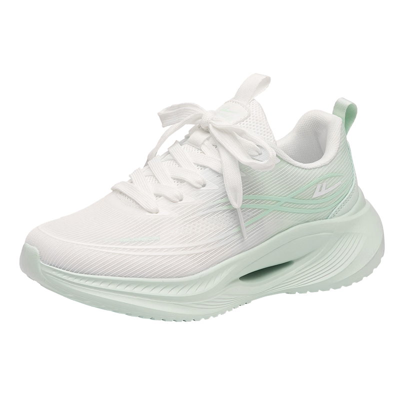 Warrior Women's Thick-Soled Breathable Sports Shoes 2026 Summer New Versatile Shoes White Light Green (Mesh) Size 38