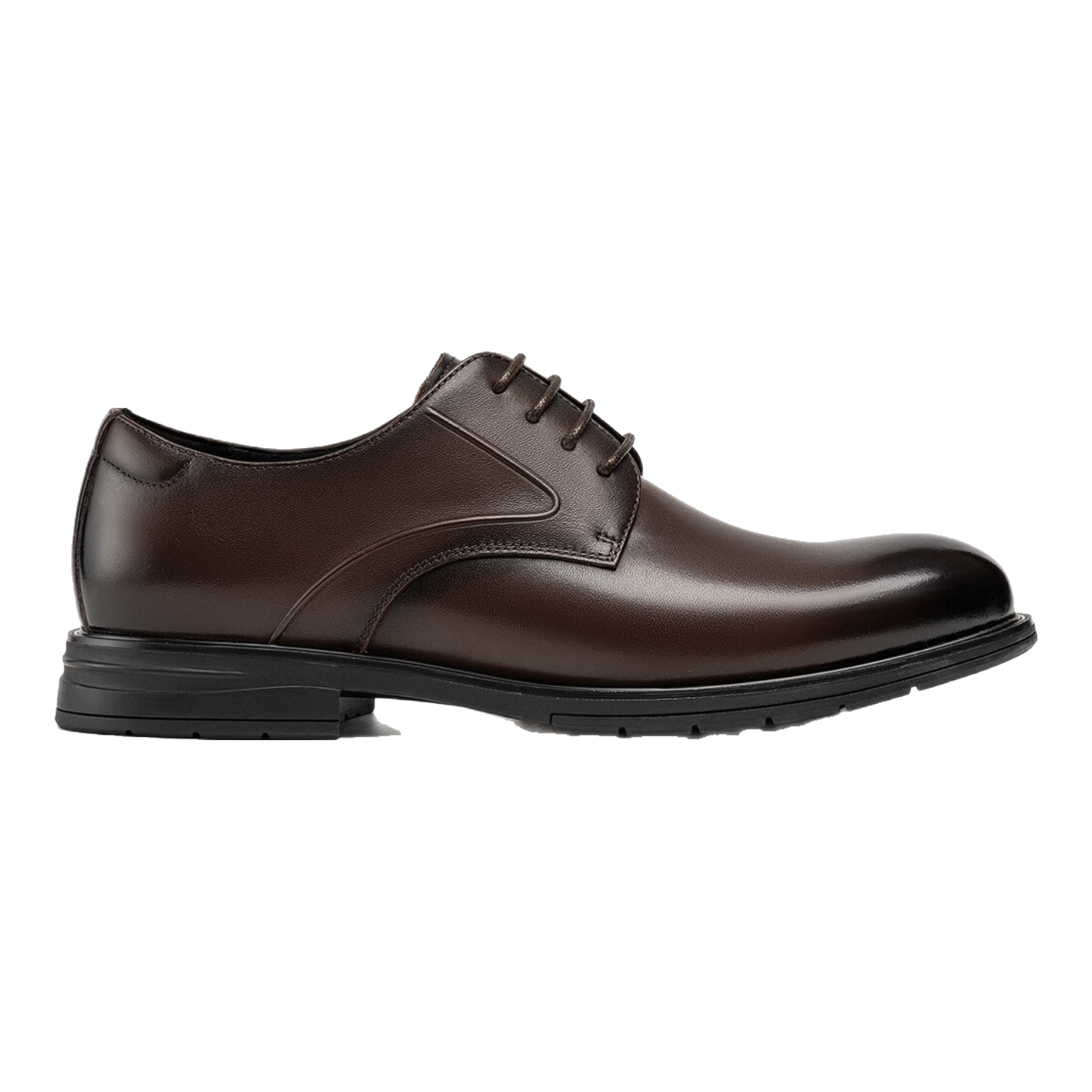 Aokang Men's Shoes, Autumn New Style Formal Leather Shoes, Cowhide Lace-Up Business Professional Groom Comfortable Men's Shoes, Brown, Size 42