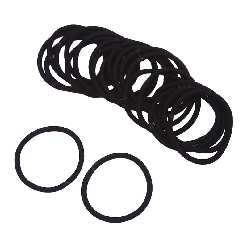 Kousu High Elasticity Hair Ties Black Hair Bands for Women, 50 Pieces