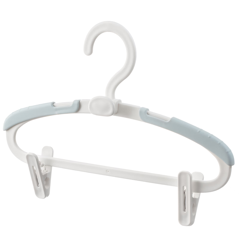 Lazy Corner Children's Hangers Baby Non-Slip Clothes Clip Set No-Trace Drying Rack Adjustable Blue 5 Pieces