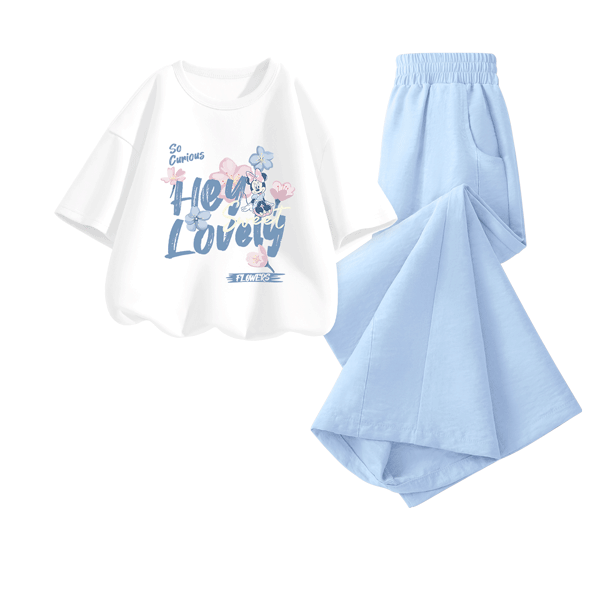 Disney Girls' Casual Set 2026 Summer New Popular Kids Clothing Cute Versatile Outfit