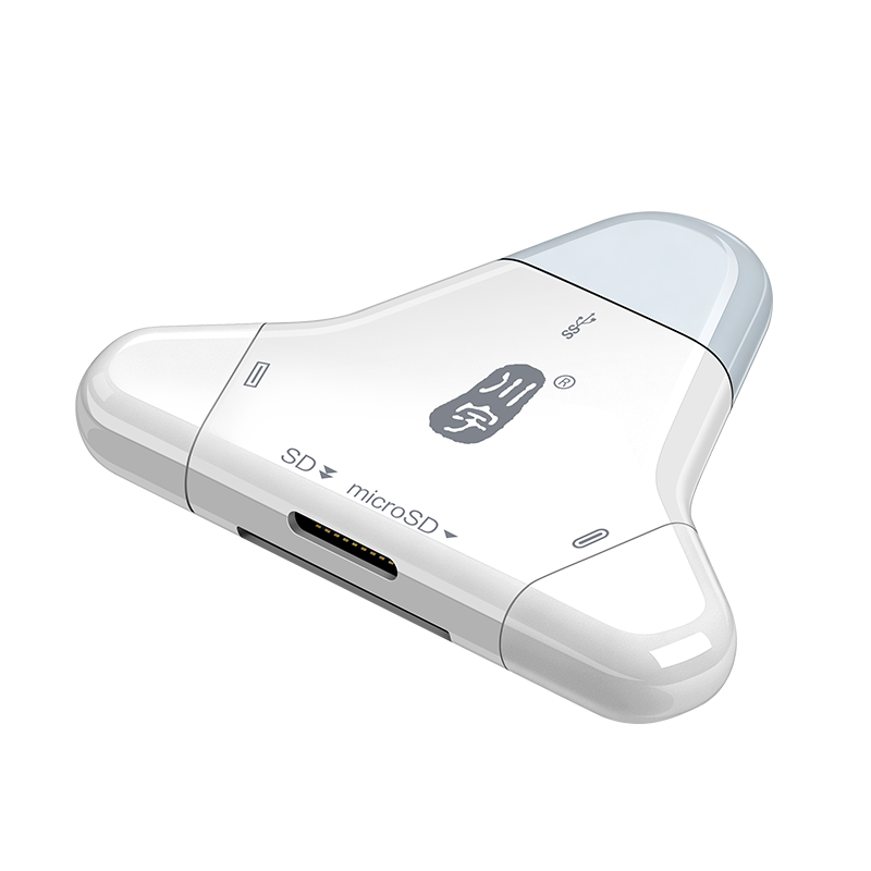 Chuanyu USB 3.2 Apple/Type-C Card Reader TF/SD Dual Card Compatible with Computer Tablet Phone DJI Drone Apple 17/16 Sports Camera