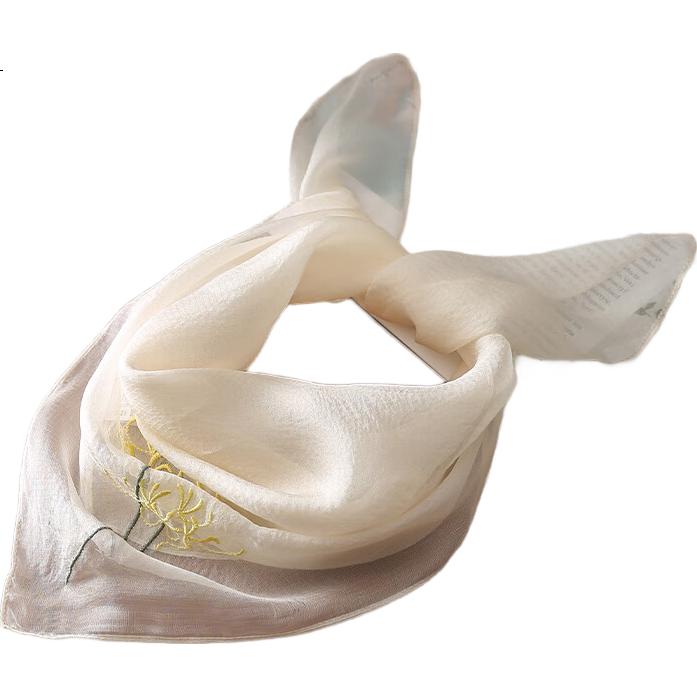 Shanghai Gushi Silk Protective Face Mask for Women, Summer Mulberry Silk Embroidered Sun Protection Mask, Veil Neck Guard, New Mid-Autumn Festival Gift