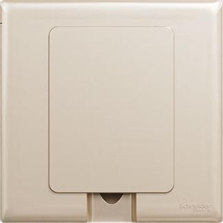Розетка Schneider Electric 86-типа, встроенная, для холодильника, золотистая, 10А, пять отверстий