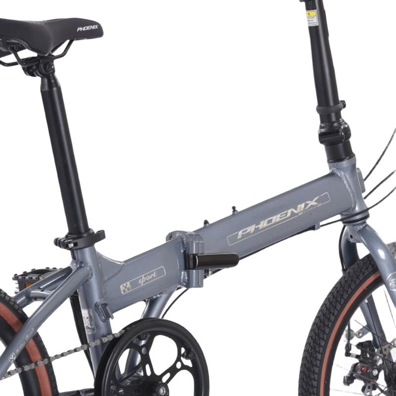 Phoenix Folding Bicycle, Adult Aluminum Alloy Frame, Shimano Gears, No Assembly Required, Portable, 20-Inch, 7-Speed