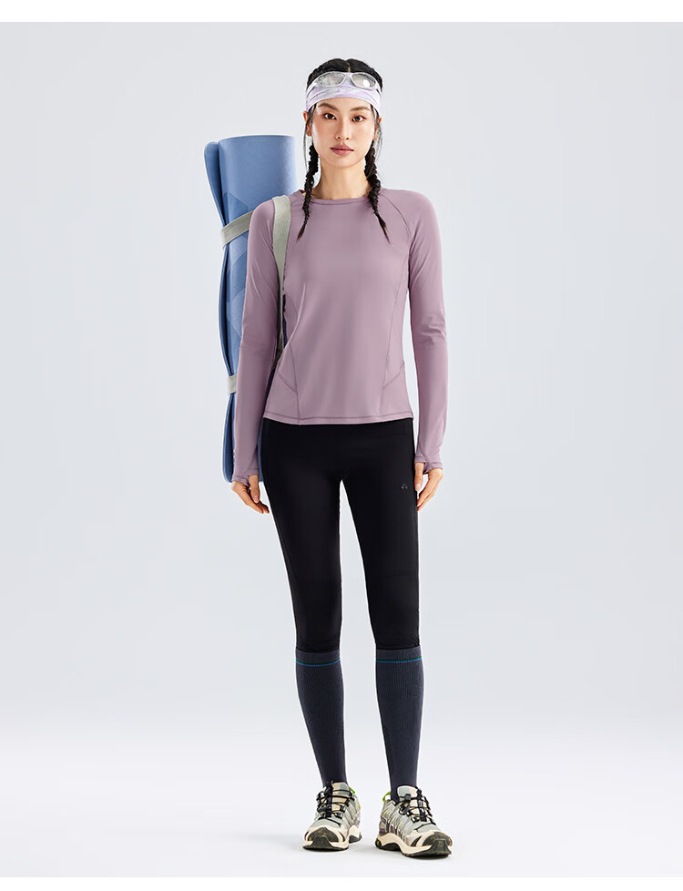 Toread Women's Quick-Dry Outdoor Breathable Lightweight Moisture-Wicking Long Sleeve T-Shirt for Spring and Summer Running Hiking Base Layer 14