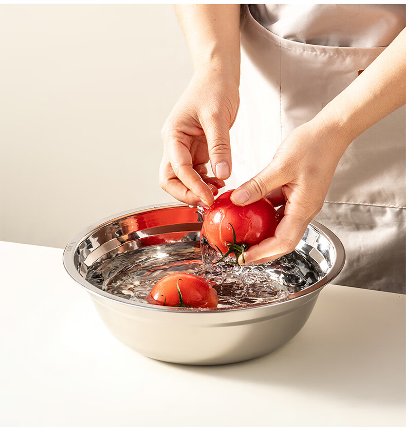 Onlycook 316L Stainless Steel Thickened Round Plate 19cm Household Dinner Plate Fruit Plate Spring Roll Plate Prep Plate 10