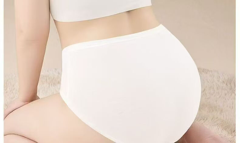 Qihaiqiu Disposable Underwear Plus Size High Waist 210 Jin Maternity Postpartum C-Section Antibacterial Purple Shorts 4 Pieces XXXXXL 3