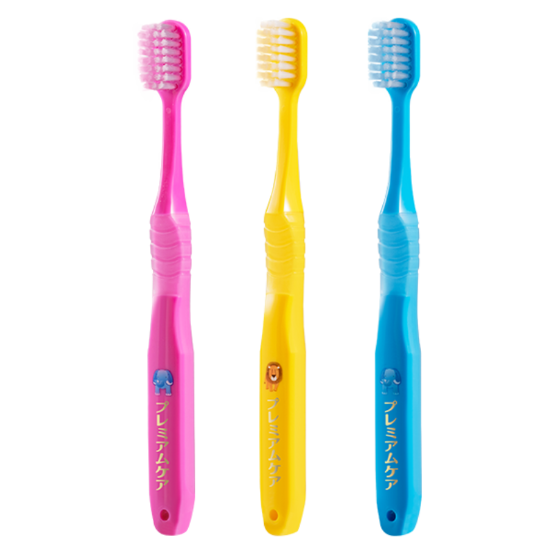 EBISU 6+ Soft Bristle Toothbrush Children's Customized Rounded Soft Bristles Age-Specific Dental Care Oral Cleaning 3-Pack