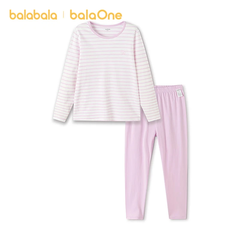 Balabala Kids Children's Underwear Set 2026 Spring New Girls' Autumn Cotton Long Johns Baby Sleepwear Soft Skin-Friendly