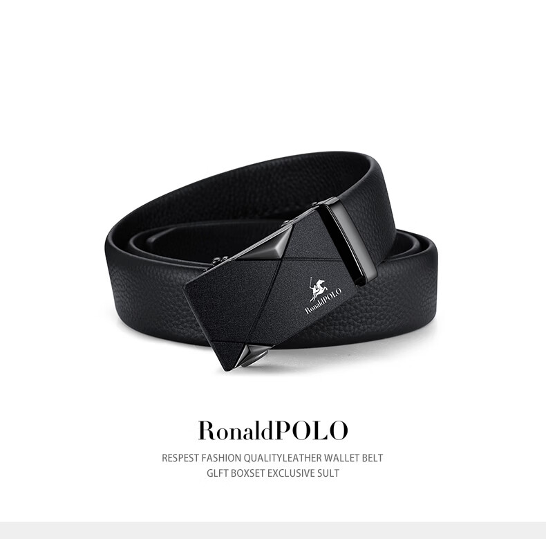 Pluston Paul Men's Leather Belt High-End Genuine Cowhide Waist Belt Birthday New Year Gift for Boyfriend Dad 6