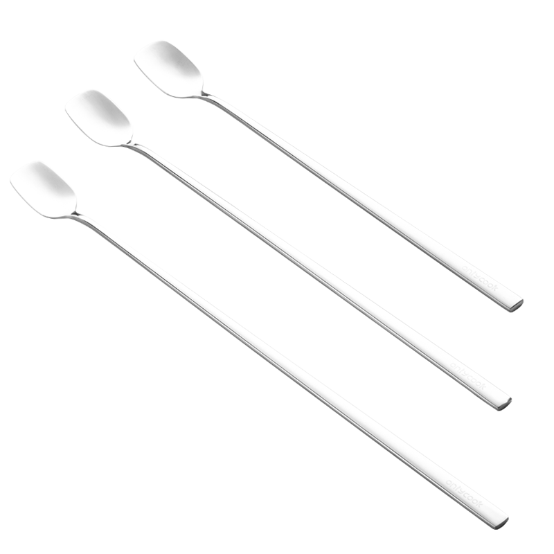 Onlycook 316L Stainless Steel Stirring Spoon Coffee Spoon Food Grade Cutlery Long Handle Honey Stirring Stick Bartending Tool - Small Size