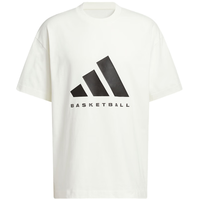 Adidas Unisex Basketball Series ADIDAS SS TEE Short Sleeve T-Shirt JZ9528 White M