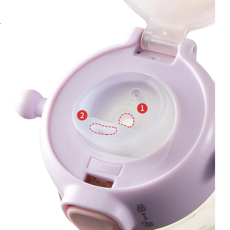 Детская бутылка для воды LOCK&LOCK, летняя, из PPSU, с трубочкой, для детей 3-6 лет, для детского сада, школьная, для прямого питья, 400 мл, фиолетовая